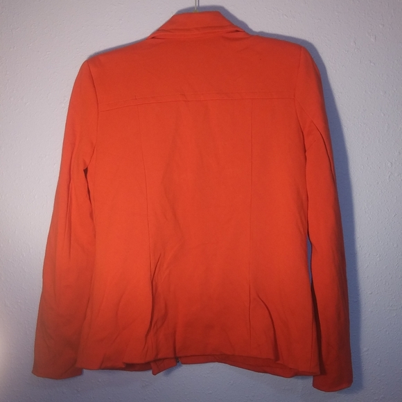 Harvest Season Hot! Orange Pumpkin Moto Jacket Rafaella Size Small EUC - Picture 4 of 6